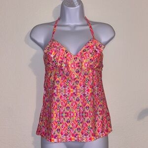 Arizona Jean Co. fluorescent Tankini Swim Top, Size S